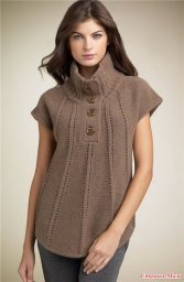 Простая и красивая туника спицами