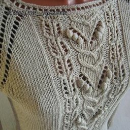 Пуловер "Колоски" спицами