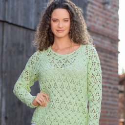 Пуловер "Весенний лист"