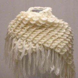 Шаль с объёмными ракушками