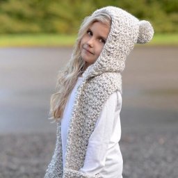 Шарф-капюшон, вяжем милый аксессуар