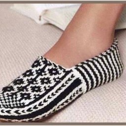 Вяжем жаккардовые тапочки