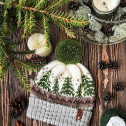 Зимний жаккард для уютной шапочки