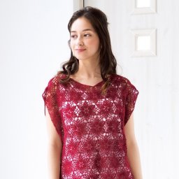 Ажурная кофточка из мотивов