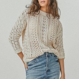 Ажурный джемпер спицами
