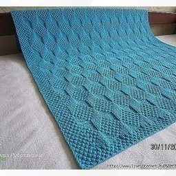 Красивый плед спицами