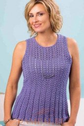 Летний топ «Marietta», вяжем спицами