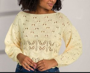 Джемпер с ажурными узорами