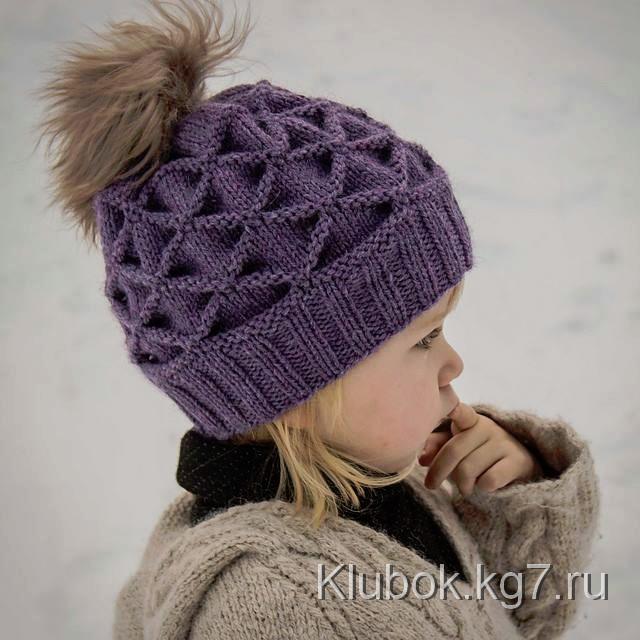 Шапочка узором "Клоке" Шапочка узором "Клоке"