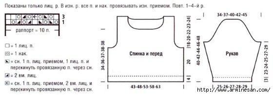 Укороченный джемпер с рукавами 3/4