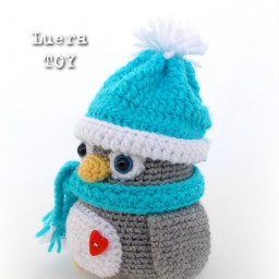 Глупый пингвин робко прячет...Вяжем пингвинчика!