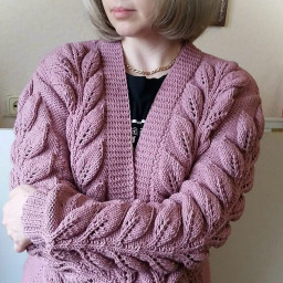 Кардиган "Колосок" спицами