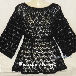 Ажурная туника "Черная орхидея"