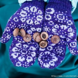 Красивые варежки спицами