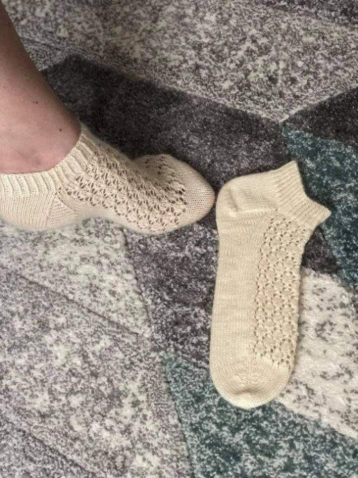 Укороченные носки, вяжем спицами