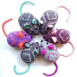 Очаровательные мышки крючком