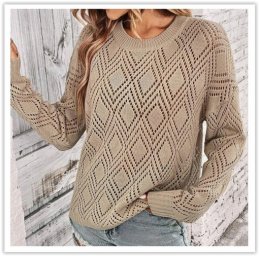 Джемпер оверсайз благородного бежевого цвета от китайского бренда Shein