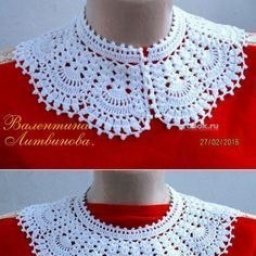 Вяжем изысканные воротнички крючком