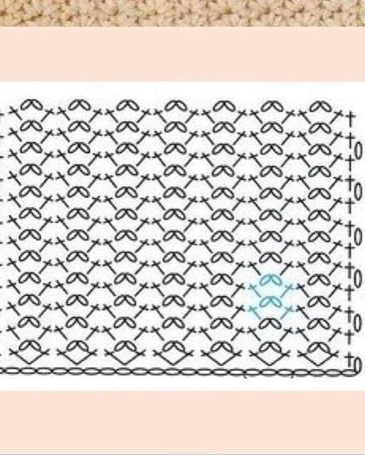 Простой узор крючком для кардигана