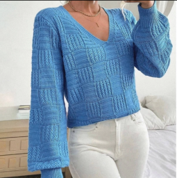 Пуловер спицами