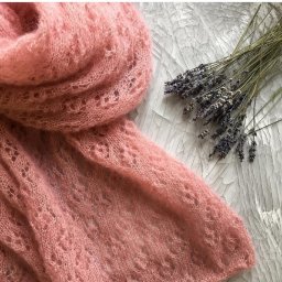 Воздушный шарф из мохера спицами