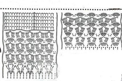 Ажурный узор крючком
