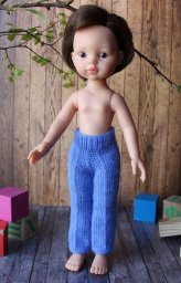 Вяжем брюки для куклы
