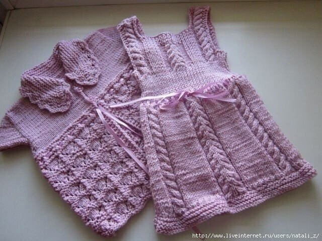 Идеи детских кофточки и сарафанчика