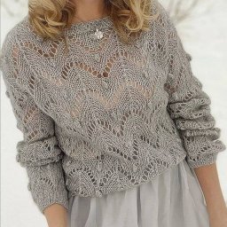 Схема ажурного узора для вязания пуловера