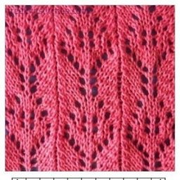 Интересный узор спицами