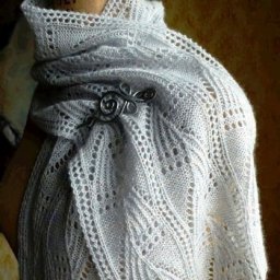 Палантин спицами