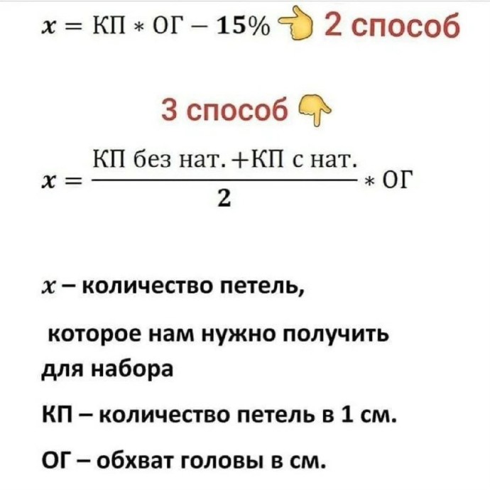 Расчет петель для шапок Расчет петель для шапок