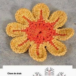 Простые цветы, связанные крючком