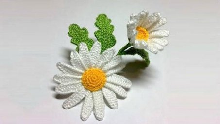 Как связать ромашку крючком