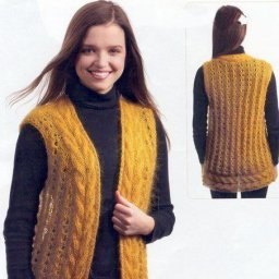 Теплый жилет спицами