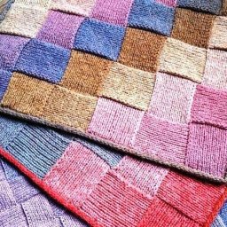 Вяжем плед энтрелак от угла