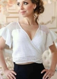 Блуза с ажурной спиной. Подборка схем.