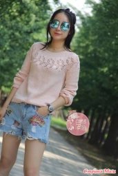 Круглая кокетка "Веточка", вяжем спицами