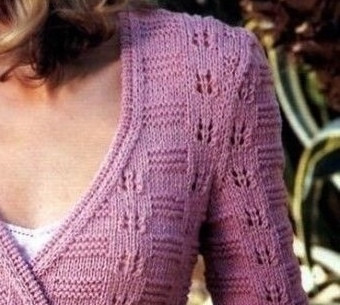 Женский розовый жакет с запахом