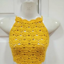 Яркий топ на лето, вяжем крючком
