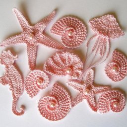 Морские мотивы, вязаные крючком