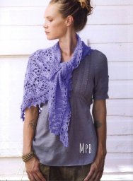Шаль мотивами, вяжем спицами