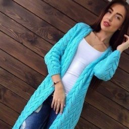 Тонкий кардиган, вяжем спицами