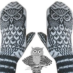 Уютные варежки с совами в центре внимания