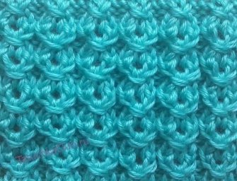 Подборка узором спицами