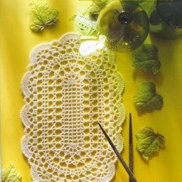 Вяжем овальную салфеточку