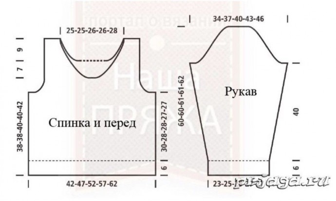Вяжем уютный джемпер с V-образным вырезом Вяжем уютный джемпер с V-образным вырезом