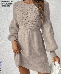 Очаровательное платье спицами