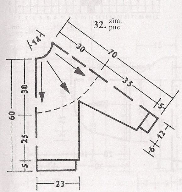 Свитер спицами, схема узора
