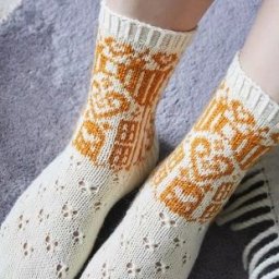 Жаккардовый узор для носков